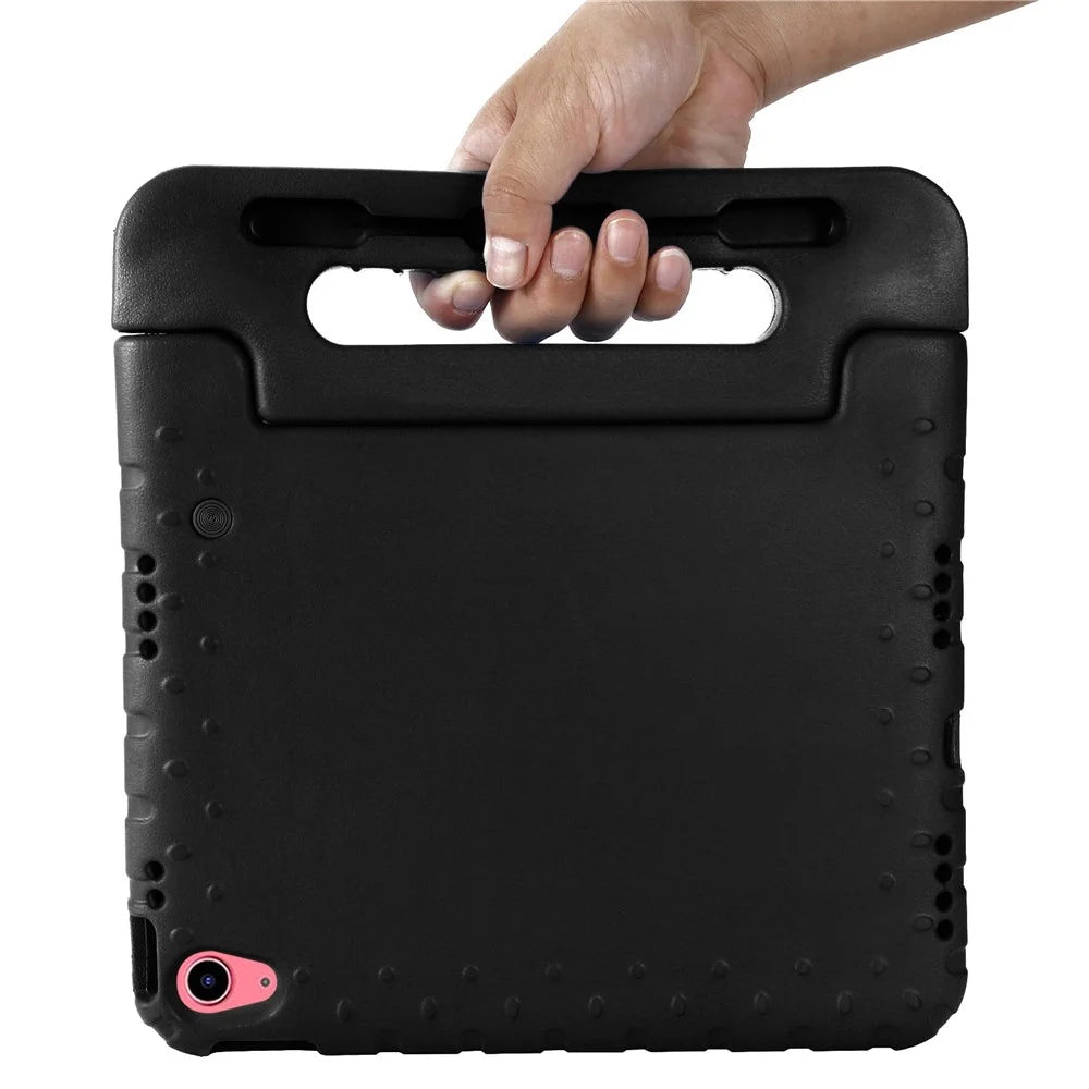For iPad (2025) / iPad 10.9 (2022) EVA Tablet Case Shockproof Protective Cover with Handle and Foldable Kickstand - Black - 6