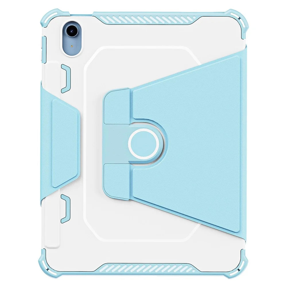 360-Degree Rotation Armor Leather Tablet Cover for iPad (2025) / 10.9 (2022) Auto Wake / Sleep Rotary Stand Anti-Drop Protective Case - Blue - 6