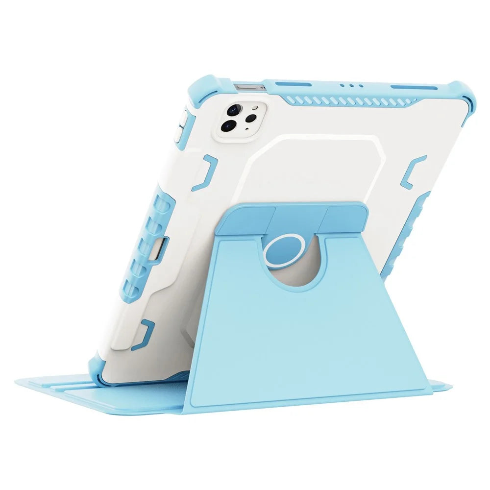 For iPad Pro 11 (2020) / (2021) / (2022) / iPad Air 10.9 (2020) / (2022) Leather Tablet Cover Auto Wake / Sleep Adjustable Stand Case - Blue - 3