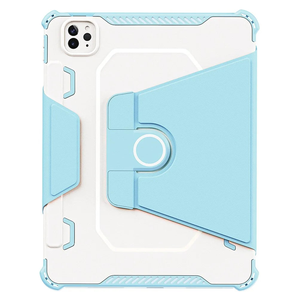 For iPad Pro 11 (2020) / (2021) / (2022) / iPad Air 10.9 (2020) / (2022) Leather Tablet Cover Auto Wake / Sleep Adjustable Stand Case - Blue - 6