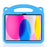 For iPad (2025) / 10.9 (2022) Cartoon Panda EVA Tablet Case Kickstand Hand Grip Shock-Absorbing Protective Cover - Blue - 2