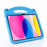 For iPad (2025) / 10.9 (2022) Cartoon Panda EVA Tablet Case Kickstand Hand Grip Shock-Absorbing Protective Cover - Blue - 5