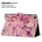 For iPad (2025) / 10.9 (2022) Pattern Printing PU Leather Tablet Case Card Holder Stand Cover with Auto Wake / Sleep Function - Pink Marble - 4