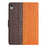 For iPad (2025) / 10.9 (2022) PU Leather Bi-Color Splicing Tablet Case Folding Stand Cover with Card Holder - Orange - 5
