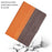 For iPad (2025) / 10.9 (2022) PU Leather Bi-Color Splicing Tablet Case Folding Stand Cover with Card Holder - Orange - 6