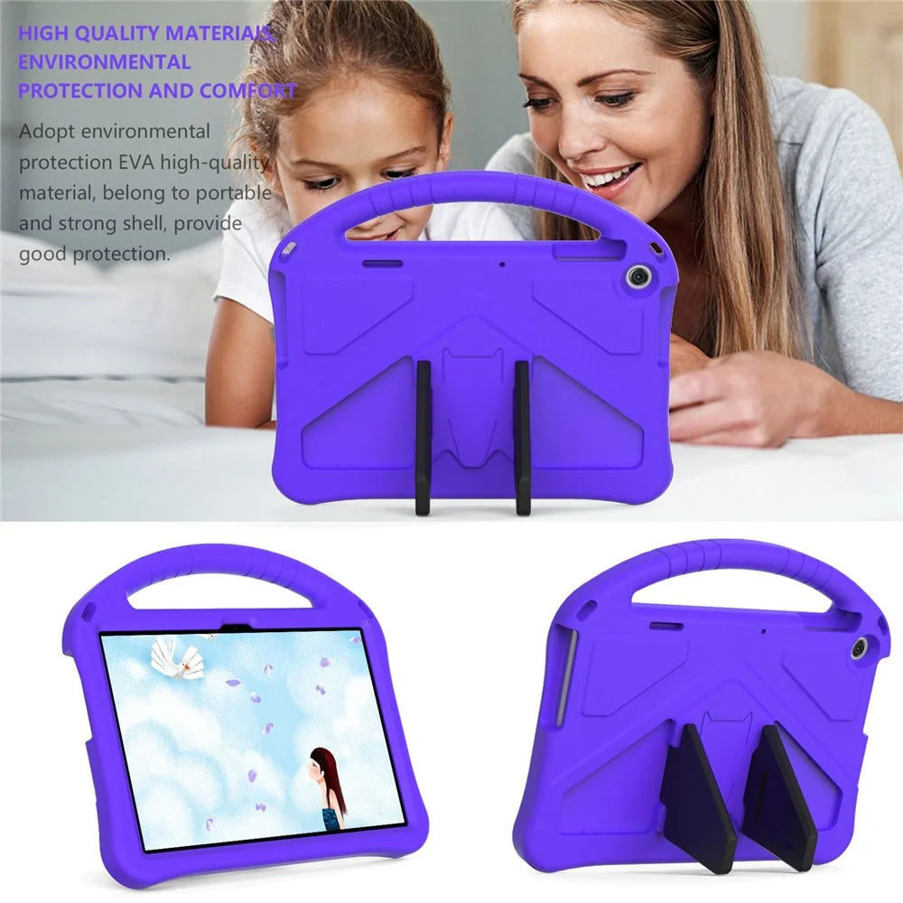 For Lenovo Tab M10 (Gen 3) TB-328FU / TB-328XU Tablet Case EVA Rugged Shockproof Tablet Cover Convertible Handle Kickstand - Purple - 3