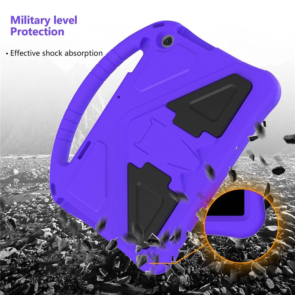 For Lenovo Tab M10 (Gen 3) TB-328FU / TB-328XU Tablet Case EVA Rugged Shockproof Tablet Cover Convertible Handle Kickstand - Purple - 5