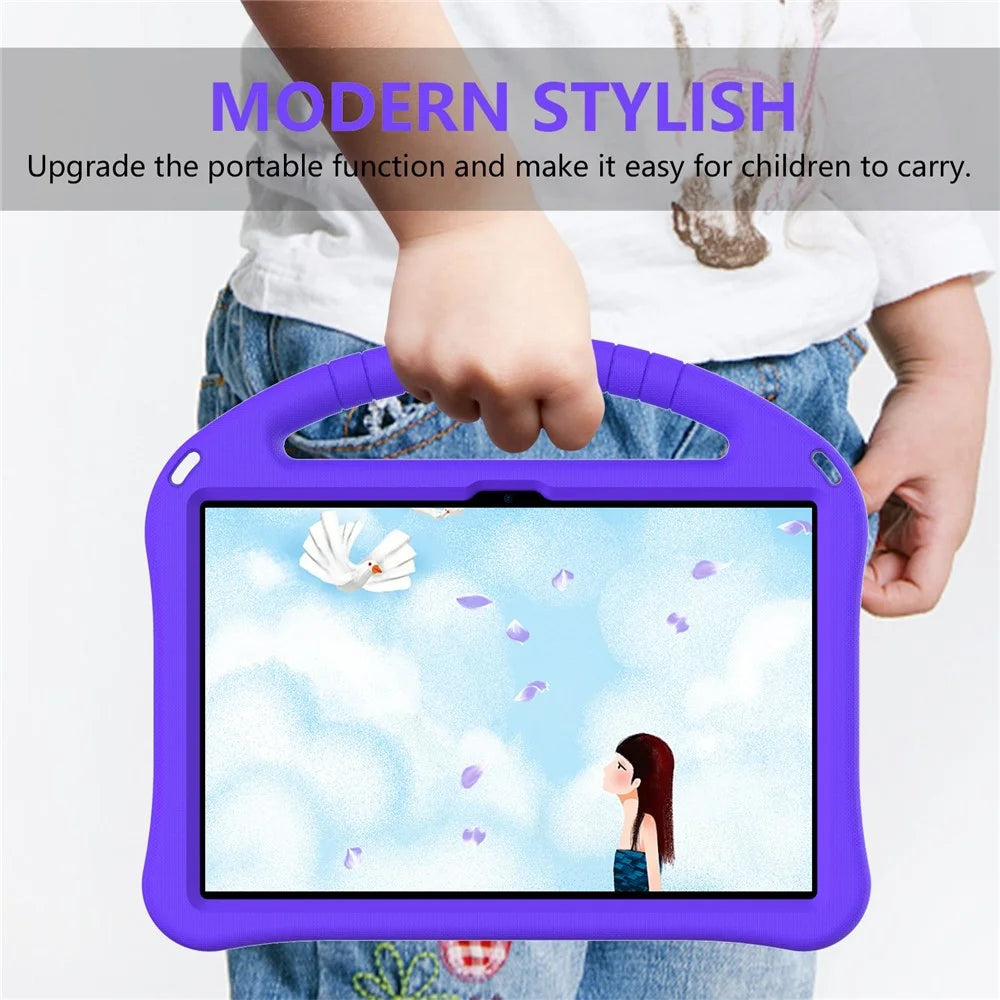 For Lenovo Tab M10 (Gen 3) TB-328FU / TB-328XU Tablet Case EVA Rugged Shockproof Tablet Cover Convertible Handle Kickstand - Purple - 6