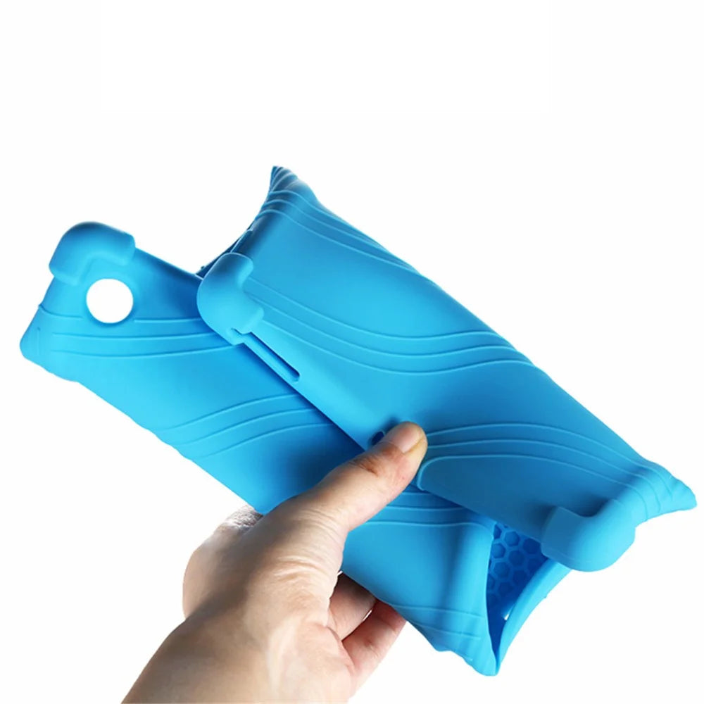For Lenovo Tab M10 (Gen 3) TB-328FU / TB-328XU Silicone Shockproof Tablet Cover Corner Cushion PC Kickstand Anti-Slip Kids Friendly Protective Case - Sky Blue - 5