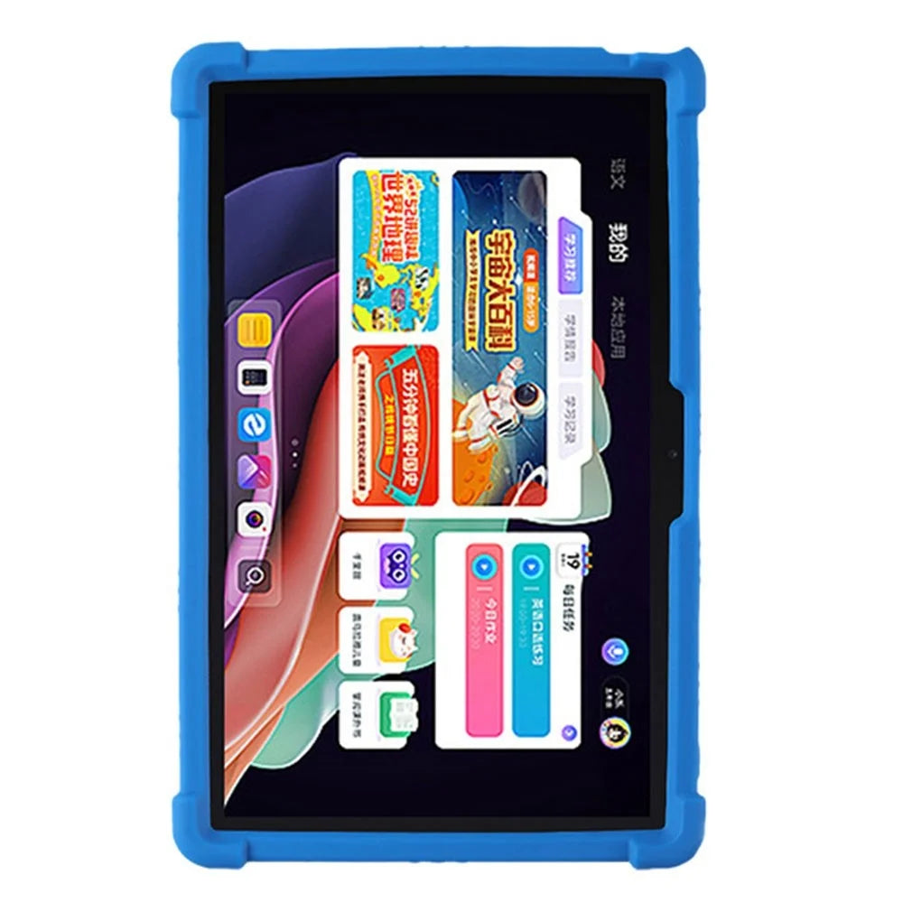 For Lenovo Tab P11 Gen 2 / Tab P11 2022 TB-350 Kickstand Tablet Case Soft Silicone Reinforced Four Corner Shockproof Cover - Dark Blue - 2