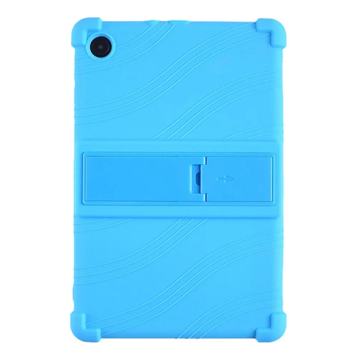 For TCL Tab 10L / Tab 10 HD 4G Soft Skin Silicone Protective Case Honey Comb Multi-Angle Kickstand Tablet Cover - Sky Blue - 3