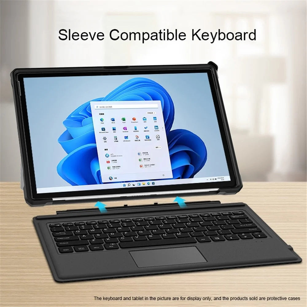 Shockproof Case for Microsoft Surface Pro 9 Hard PC Soft TPU Laptop Case Anti-Scratch Stripe Pattern Protective Cover - 4