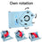 Pattern Printing Case for 10-inch Tablet, Rotating PU Leather Card Holder Elastic Band Stand Universal Tablet Cover - Blue Butterflies - 7