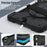 Shockproof Tablet Case for iPad (2025) / 10.9 (2022) / Air (2020) / Air (2022) PC + Silicone Kickstand Cover with Hand Strap - All Black - 2