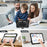 Shockproof Tablet Case for iPad (2025) / 10.9 (2022) / Air (2020) / Air (2022) PC + Silicone Kickstand Cover with Hand Strap - All Black - 3