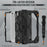 Shockproof Tablet Case for iPad (2025) / 10.9 (2022) / Air (2020) / Air (2022) PC + Silicone Kickstand Cover with Hand Strap - All Black - 4