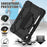 Shockproof Tablet Case for iPad (2025) / 10.9 (2022) / Air (2020) / Air (2022) PC + Silicone Kickstand Cover with Hand Strap - All Black - 7