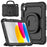 Shockproof Drop-Proof Tablet Case for iPad (2025) / 10.9 (2022) PC + Thickened Silicone Kickstand Cover with Hand Grip - All Black - 1
