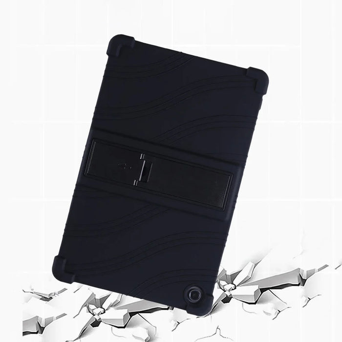 For Lenovo Tab M10 Plus (3rd Gen) / Xiaoxin Pad 2022 10.6 inch 125F / 128 Anti-collision Soft Silicone Tablet Protective Case Cover with Adjustable PC Kickstand - Dark Blue - 7