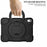 PC + Silicone Protective Case for iPad (2025) / 10.9 (2022) Grip Ring Kickstand Design Tablet Drop-Proof Cover with Shoulder Strap - Black - 6