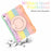 For iPad (2025) / 10.9 (2022) Colorful Tablet Protective Case Rotatable Kickstand Cover with Shoulder Strap - Colorful Rose Gold - 3