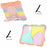 For iPad (2025) / 10.9 (2022) Colorful Tablet Protective Case Rotatable Kickstand Cover with Shoulder Strap - Colorful Rose Gold - 4