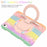 For iPad (2025) / 10.9 (2022) Colorful Tablet Protective Case Rotatable Kickstand Cover with Shoulder Strap - Colorful Rose Gold - 5