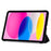 For iPad (2025) / 10.9 (2022) Three-Fold Stand PU Leather + Silicone Cover Tablet Anti-Drop Shockproof Case - Black - 3