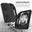 For Amazon Fire 7 (2022) Foldable Thumb Kickstand EVA Tablet Case Drop-proof Cover with Handle - Black - 3