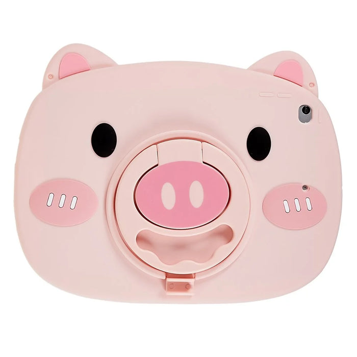 For iPad mini 4 / iPad mini (2019) 7.9 inch 3D Cute Piggy Tablet Case Soft Silicone Shockproof PC Handle Kickstand Cover - 2