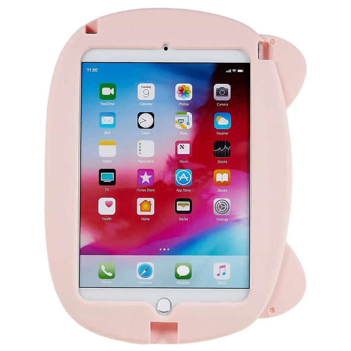 For iPad mini 4 / iPad mini (2019) 7.9 inch 3D Cute Piggy Tablet Case Soft Silicone Shockproof PC Handle Kickstand Cover - 4