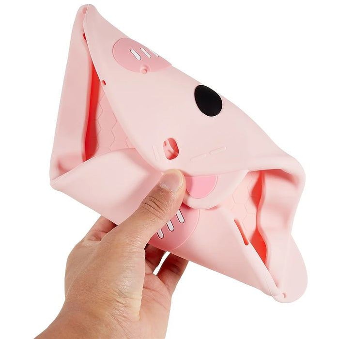 For iPad mini 4 / iPad mini (2019) 7.9 inch 3D Cute Piggy Tablet Case Soft Silicone Shockproof PC Handle Kickstand Cover - 5