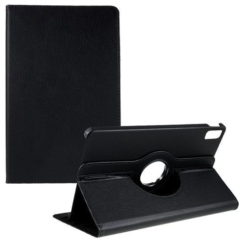 For Lenovo Tab P11 Gen 2 Rotary Tablet Case Stand PU Leather Drop-Proof Tablet Cover with Elastic Band - Black - 1