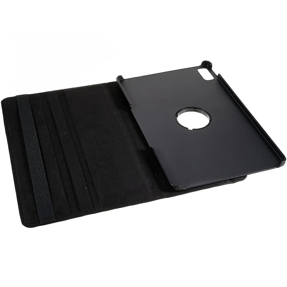 For Lenovo Tab P11 Gen 2 Rotary Tablet Case Stand PU Leather Drop-Proof Tablet Cover with Elastic Band - Black - 5
