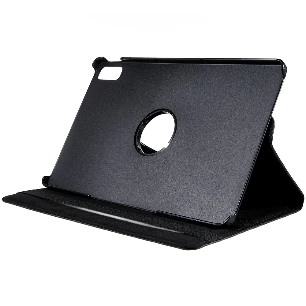For Lenovo Tab P11 Gen 2 Rotary Tablet Case Stand PU Leather Drop-Proof Tablet Cover with Elastic Band - Black - 6