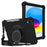 For iPad (2025) / 10.9 (2022) Spider Web Texture Shockproof EVA Case 360 Degree Rotation Kickstand Cover with Shoulder Strap - Black - 1