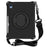 For iPad (2025) / 10.9 (2022) Spider Web Texture Hand Grip Kickstand Cover Drop-Proof Protective Tablet Case with Shoulder Strap - Black - 2