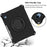 For iPad (2025) / 10.9 (2022) Spider Web Texture Hand Grip Kickstand Cover Drop-Proof Protective Tablet Case with Shoulder Strap - Black - 3