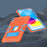 Robot B3 Series for iPad (2025) / 10.9 (2022) Contrast Color PC + Silicone Tablet  Case Drop-Proof Kickstand Protective Cover - Orange / Blue - 3