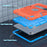 Robot B3 Series for iPad (2025) / 10.9 (2022) Contrast Color PC + Silicone Tablet  Case Drop-Proof Kickstand Protective Cover - Orange / Blue - 7