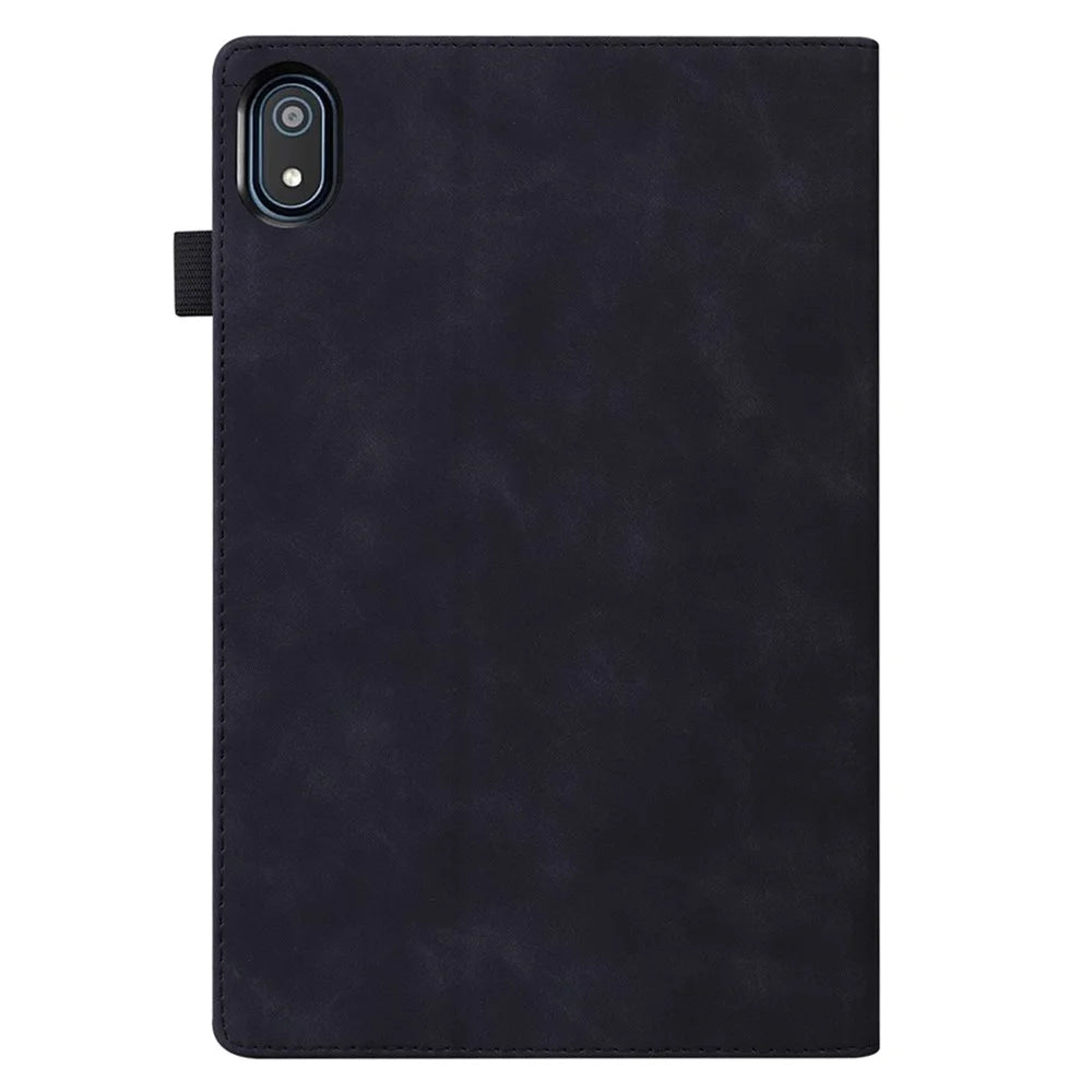 For Nokia T20 PU Leather Auto Wake / Sleep Tablet Case Stand Wallet Elastic Band Closure Business Cover with Pencil Holder - Black - 7