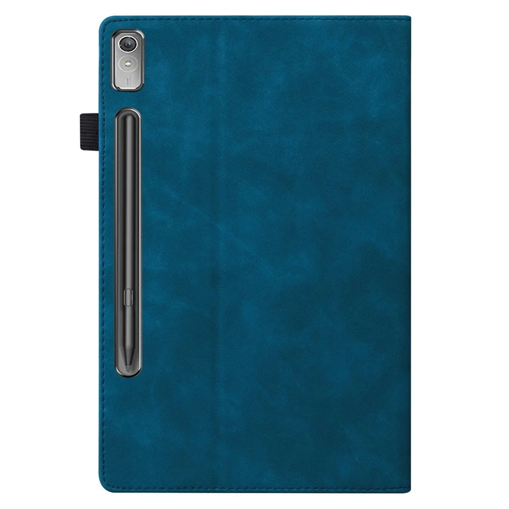 For Lenovo Pad Pro 2022 / Tab P11 Pro Gen 2 Viewing Stand Business Folio Tablet Cover PU Leather Wallet Elastic Band Protective Case with Pencil Holder - Blue - 7