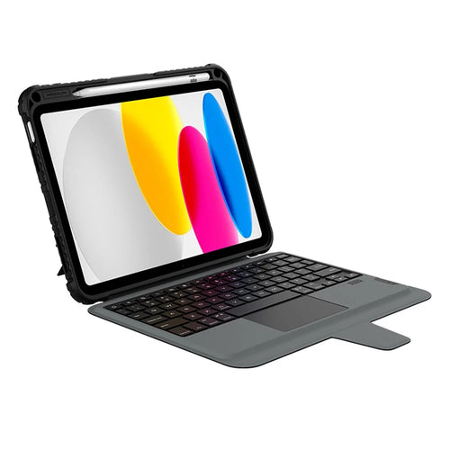NILLKIN Bumper Detachable Bluetooth-Compatible Keyboard Case for iPad (2025) / 10.9 (2022) Shockproof Stand Cover - 1