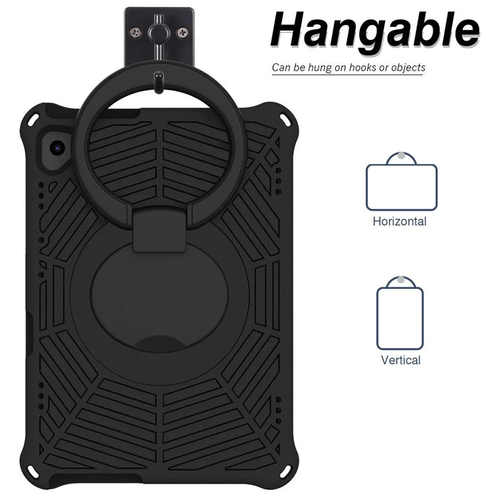 For Lenovo Tab M10 TB-X505F / TB-X605F (10.1") / M10 FHD REL TB-X605FC / TB-X605LC (10.1") /  Tab P10 TB-X705F (10.1") Shockproof Spider Web Texture Tablet Cover Kickstand Tablet Case - Black - 7