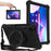 For Lenovo Tab M10 Plus (3rd Gen) / Xiaoxin Pad 2022 10.6 inch Shockproof Spider Web Texture Tablet Cover Kickstand Hand Grip Tablet Case with Shoulder Strap - Black - 1