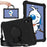 For Lenovo Tab P11 TB-J606F (11")  /  Tab P11 Plus Protective Kickstand Case Spider Web Texture Tablet Cover with Shoulder Strap - Black - 1