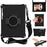 For iPad 10.2 (2021) / (2020) / (2019) Kids Spider Web Texture Tablet Case Sturdy EVA Rotation Kickstand Cover with  Shoulder Carrying Strap - Black - 1