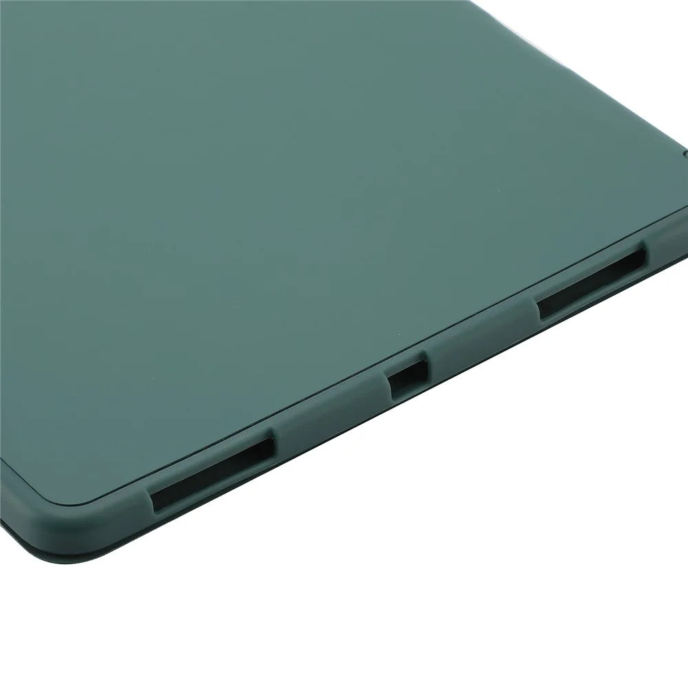 For iPad Pro 11 (2022) / (2021) / (2020) / (2018) Tri-fold Stand Skin-touch PU Leather Tablet Case Shockproof Auto Wake / Sleep Cover with Pen Slot - Blackish Green - 7