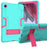 For Samsung Galaxy Tab A8 10.5 (2021) / (2022) Protective Cover, Shockproof Silicone + PC Hybrid Tablet Case with Kickstand - Mint Green / Rose - 1