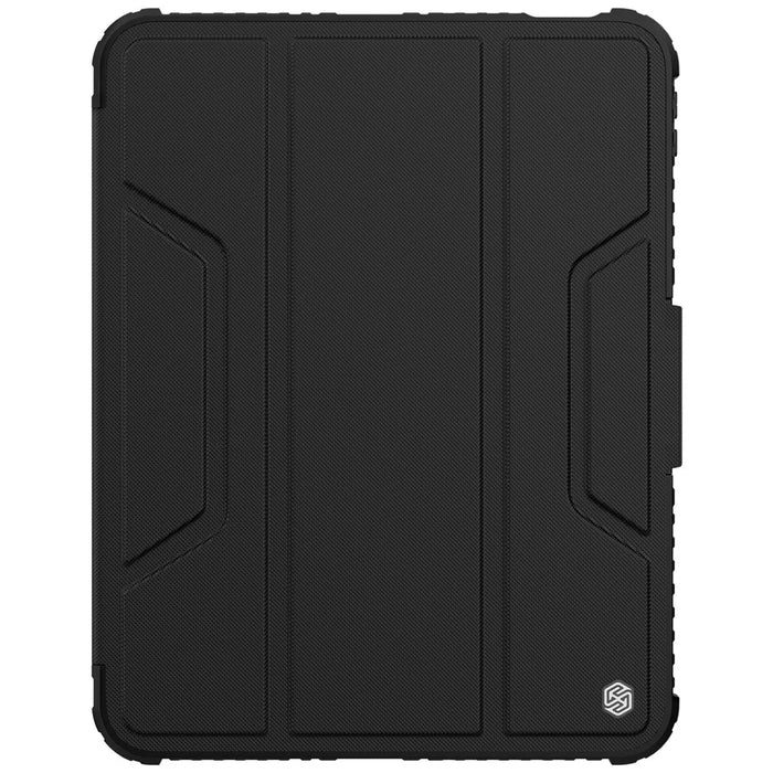 NILLKIN Armor Pro Series for iPad (2025) / 10.9 (2022) Tablet Case PU Leather Cover with Slide Camera Cover and Stand - Black - 2